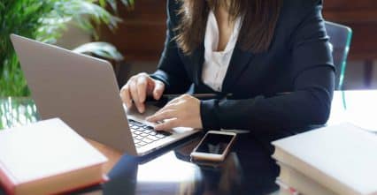 Woman at laptop